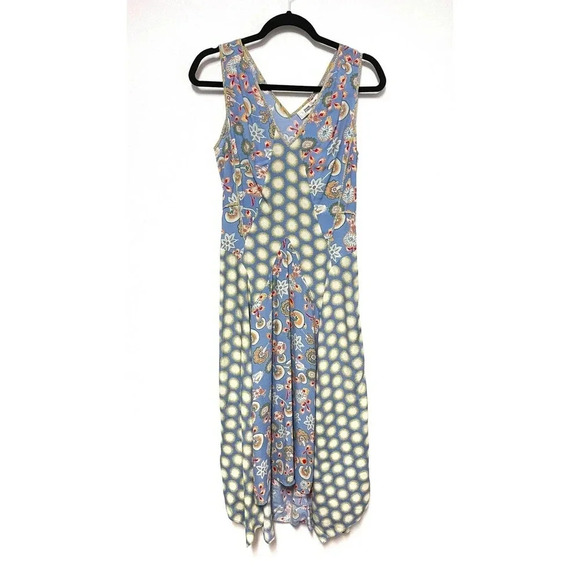 NWT Diane Von Furstenberg Optimus Dress - Floral Patchwork Hankerchief Hem - Picture 4 of 7